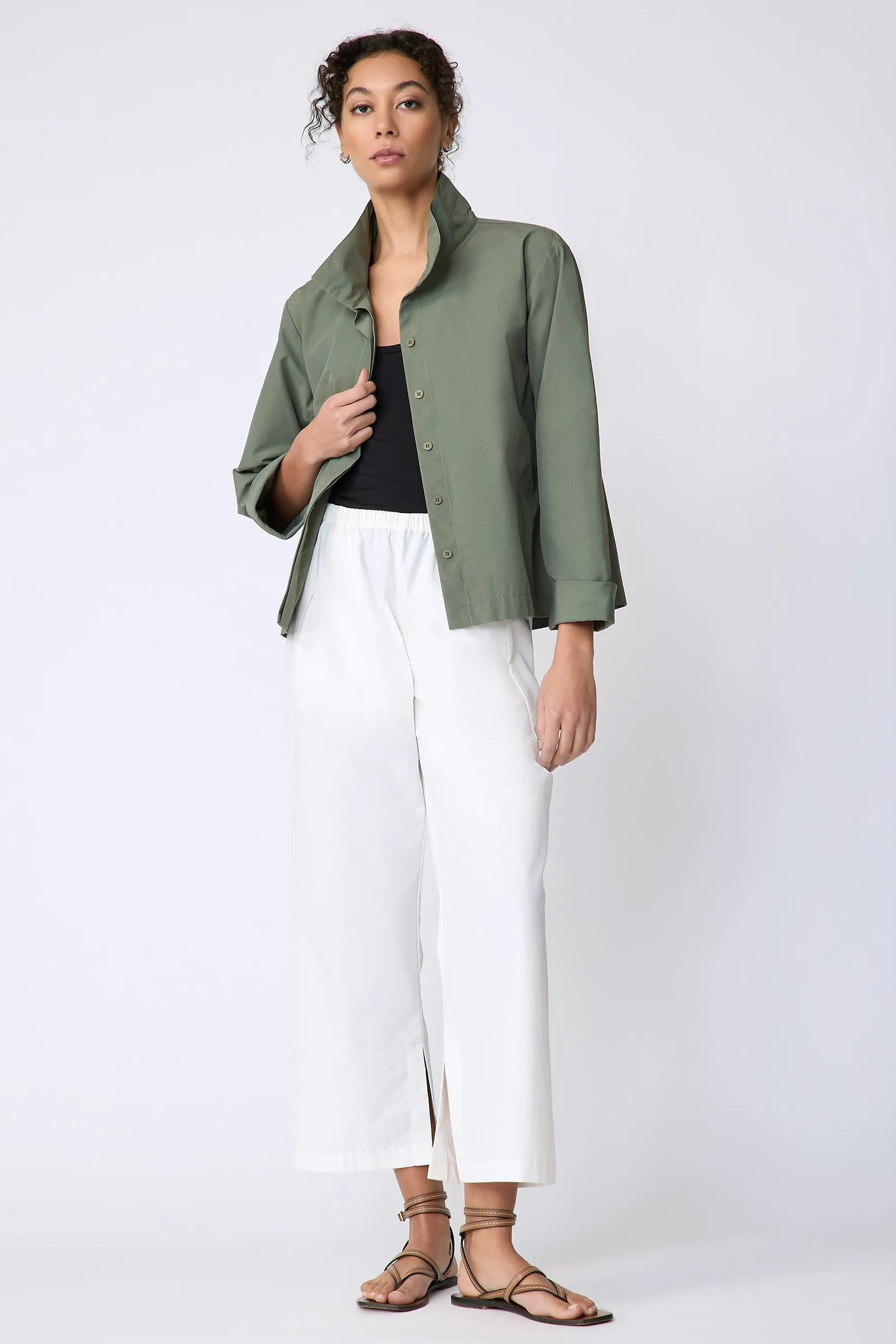 Peggy Shirt Jacket - Cactus Broadcloth