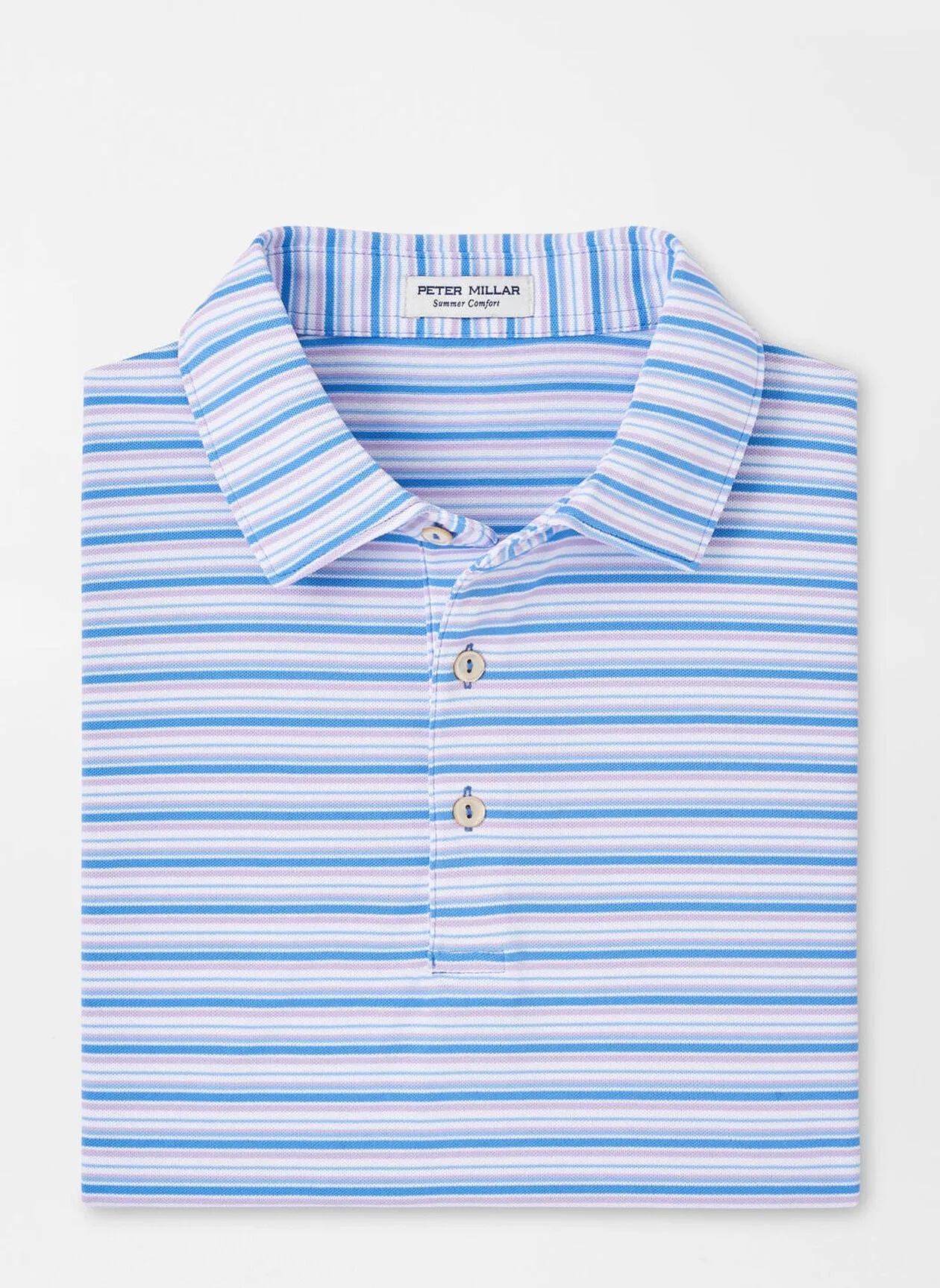 Peter Millar Mens Classic Fit Creston Performance Mesh Polo - LIBERTY BLUE