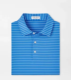 Peter Millar Mens Classic Fit Drum Performance Polo - MAKO BLUE