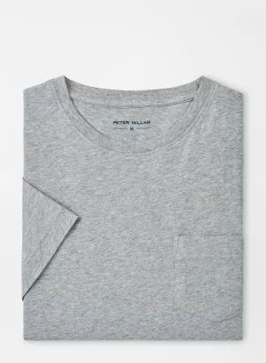 Peter Millar Mens Classic Fit Lava Wash Pocket Tee - COASTAL GREY