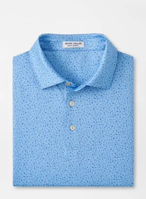 Peter Millar Mens Classic Fit Marine Navigation Performance Jersey Polo - COTTAGE BLUE