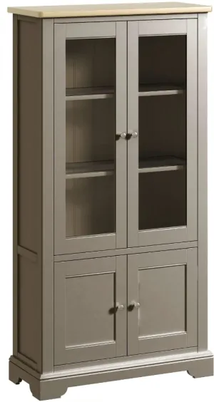 Pewter Oak Glazed Display Unit