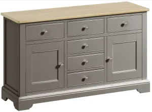Pewter Oak Large Sideboard