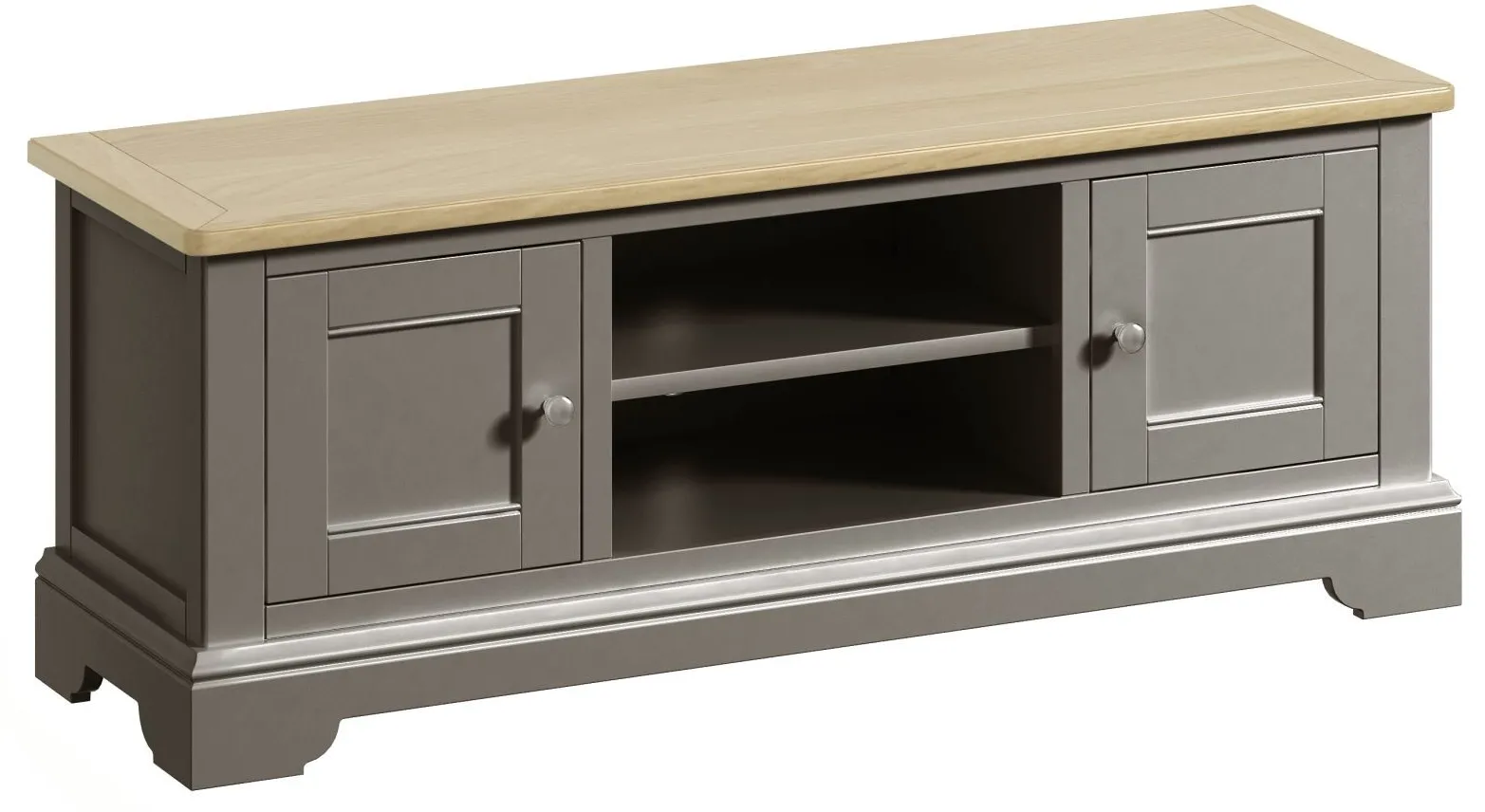 Pewter Oak Large TV Unit