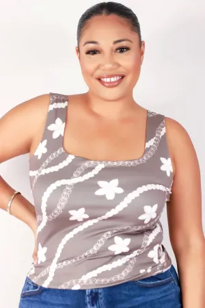 PIKAKE PLUMERIA SQUARE NECK TOP