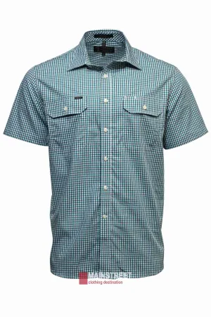 Pilbara Short Sleeve Check Double Pocket Shirt