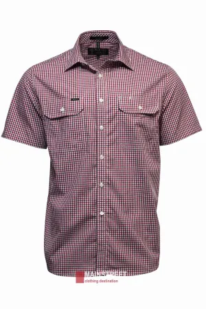 Pilbara Short Sleeve Check Double Pocket Shirt