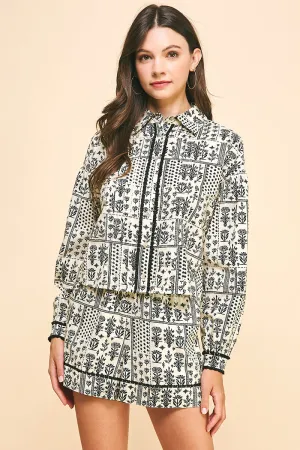 Pinch PRINTED BUTTON DOWN TOP