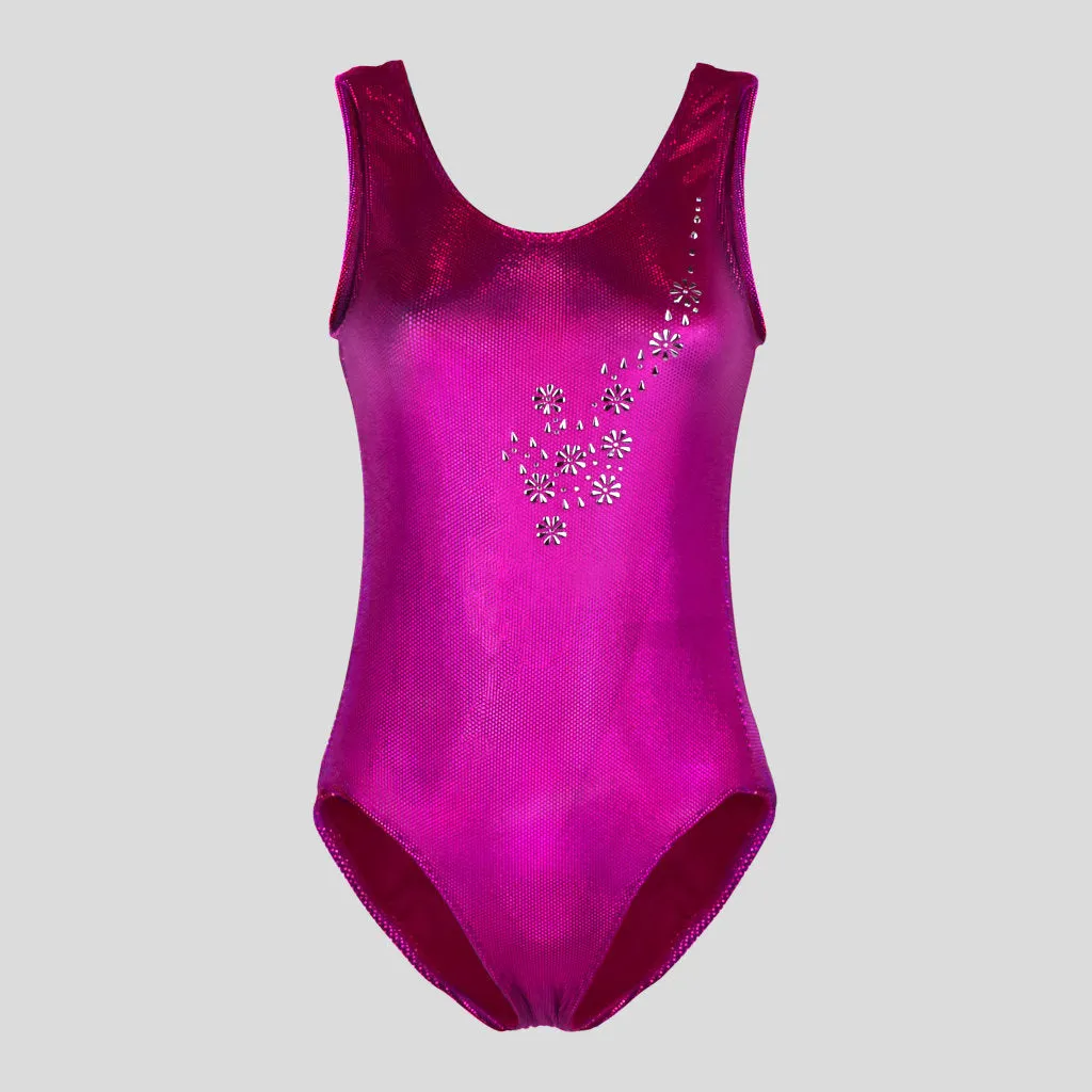Pink Cyber Velvet Leotard