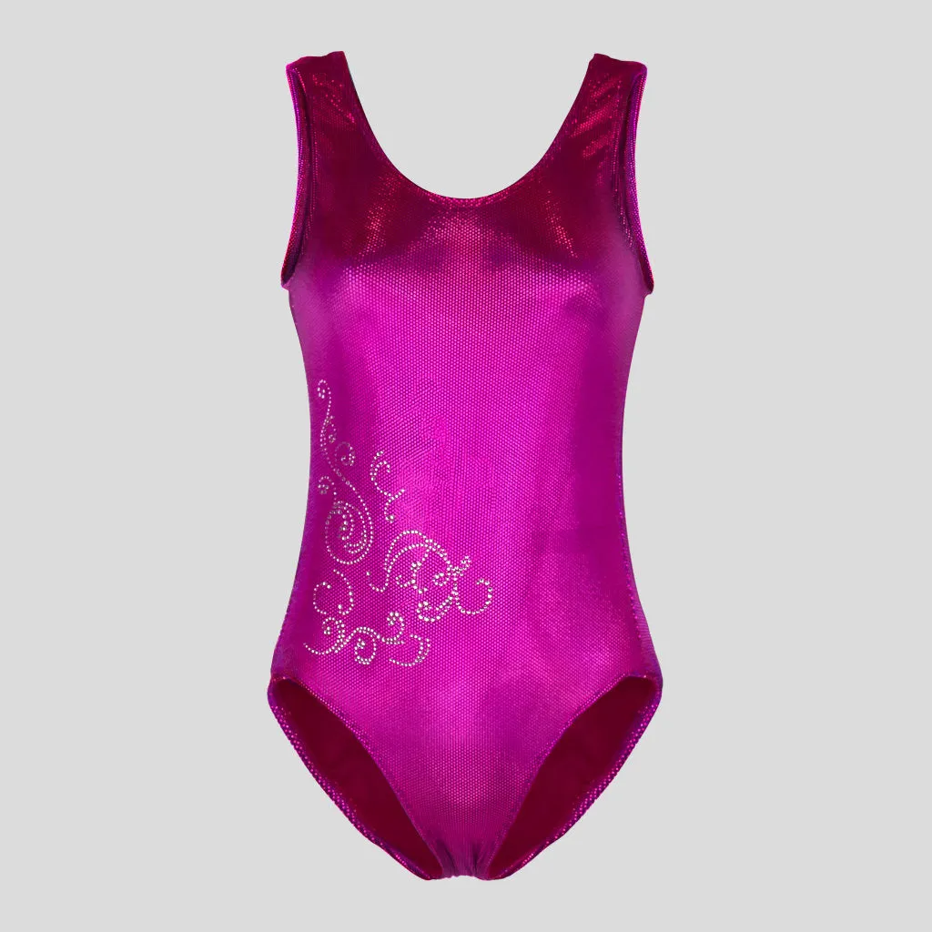 Pink Cyber Velvet Leotard