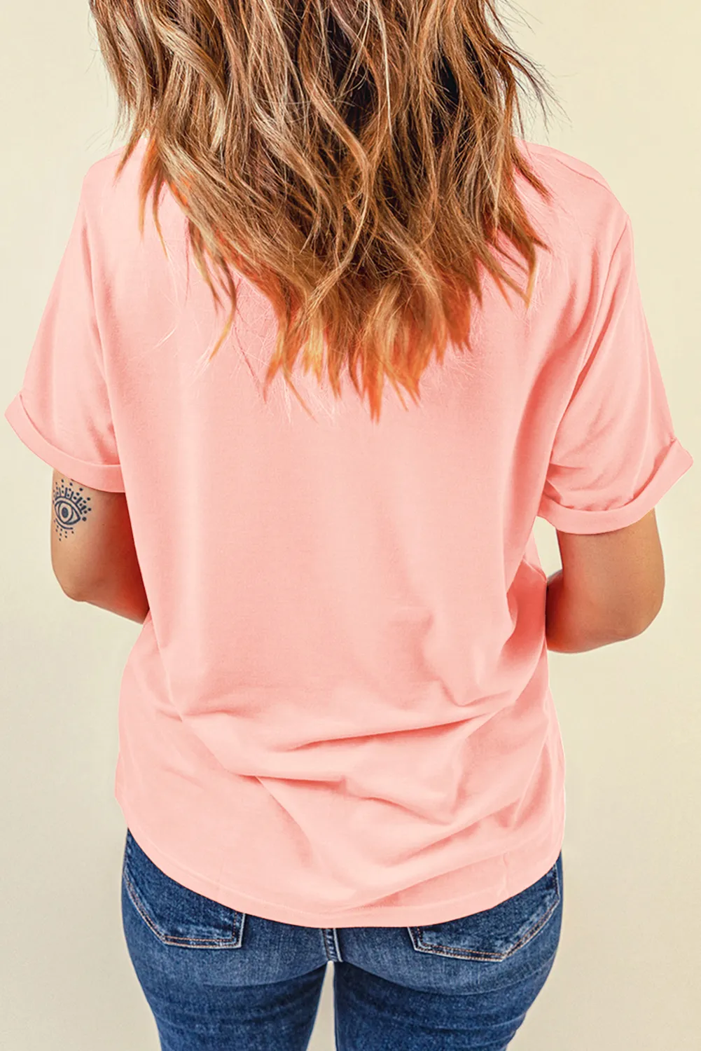 Pink Easter Bunny Chenille Patched Graphic Tee