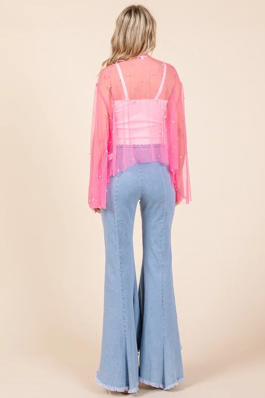 Pink Pearl Mesh Wrap