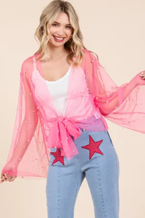 Pink Pearl Mesh Wrap
