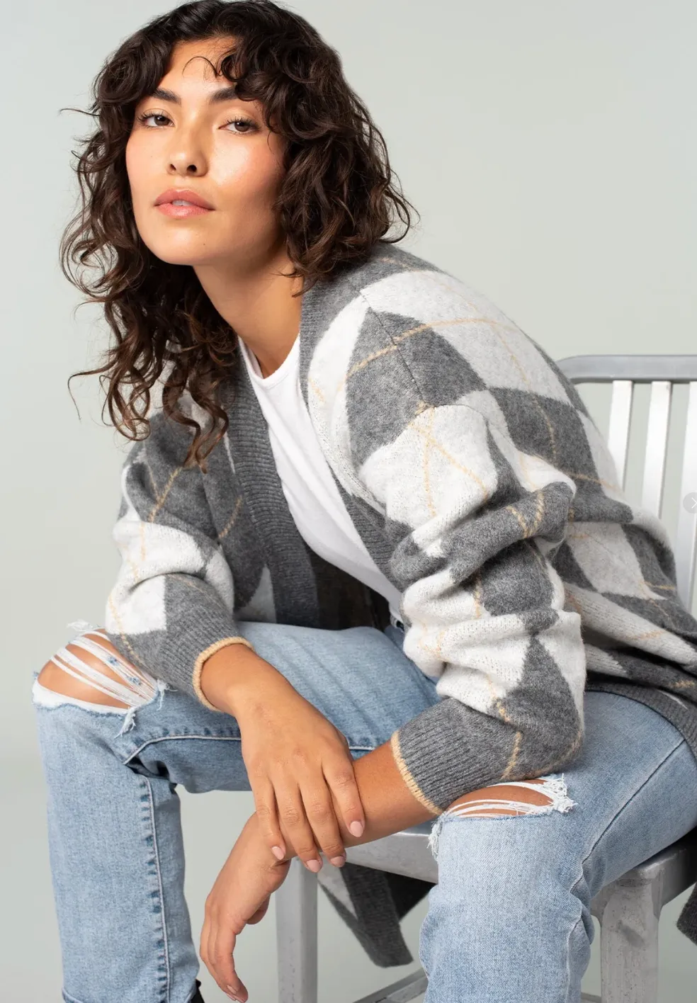 Piper Argyle Cardigan
