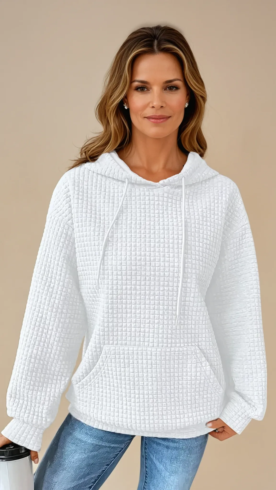 Plain Casual Hoodie Sweatshirt - Comfy Chic