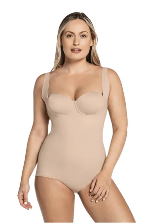 Plunge Back Classic Sculpting Body Shaper - Nude