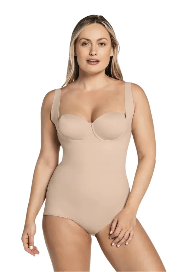 Plunge Back Classic Sculpting Body Shaper - Nude