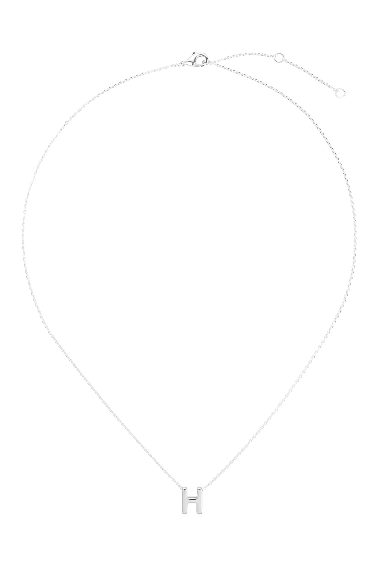 PN3642H - "H" INITIAL DAINTY CHARM NECKLACE