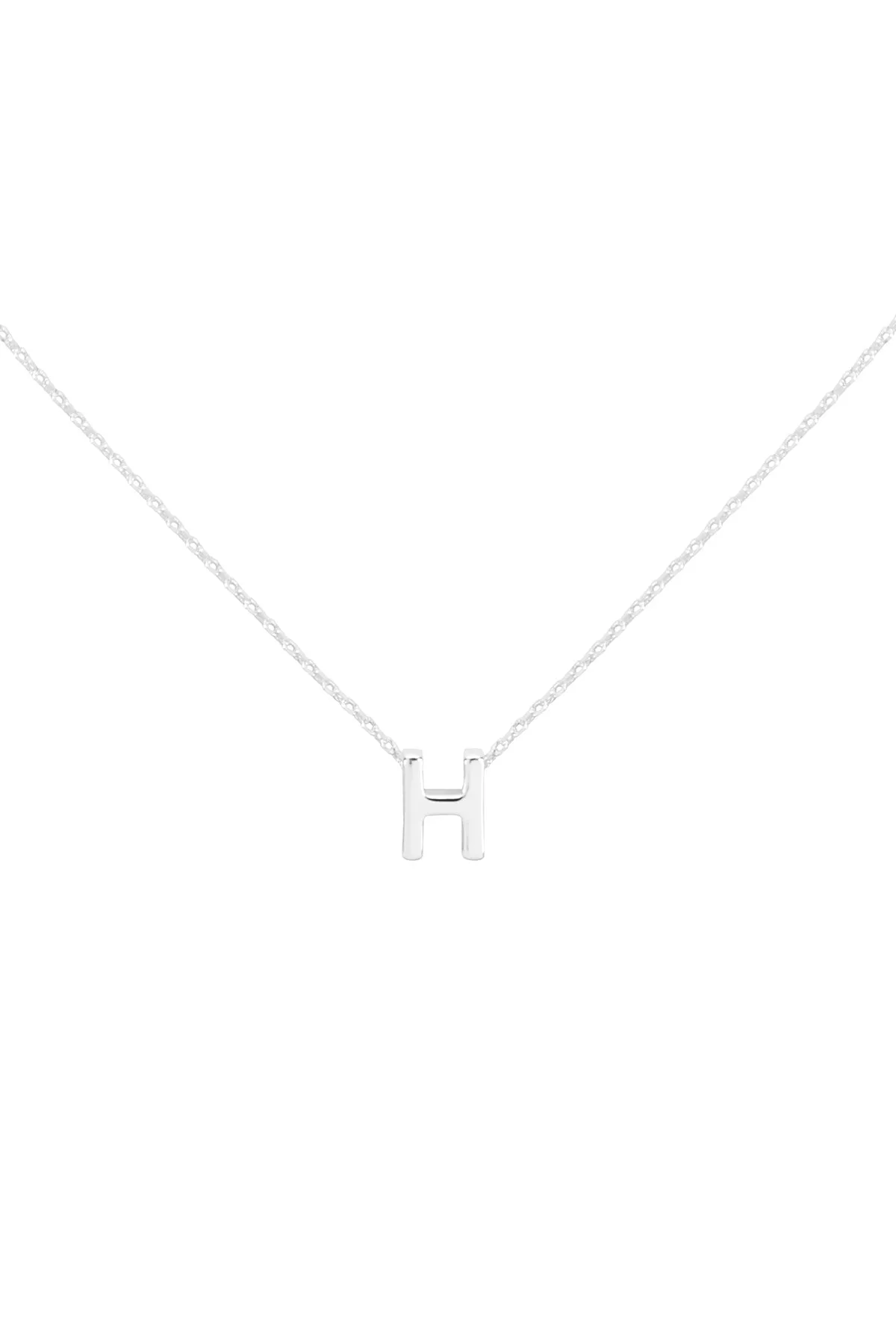 PN3642H - "H" INITIAL DAINTY CHARM NECKLACE