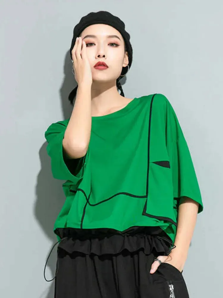 Pocket Split Big Size New Round Neck T-Shirts