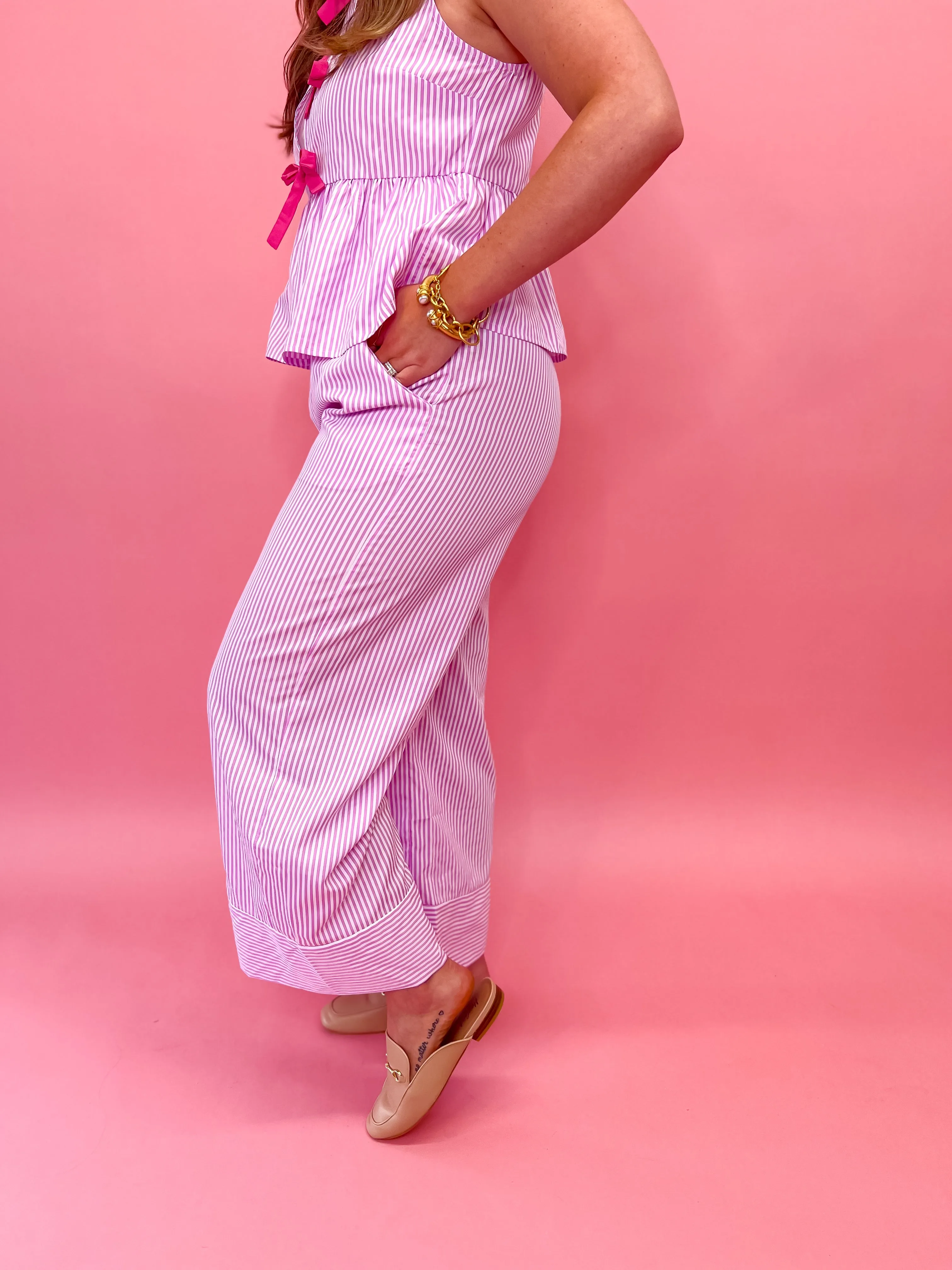 Poppy Chic Striped Pants
