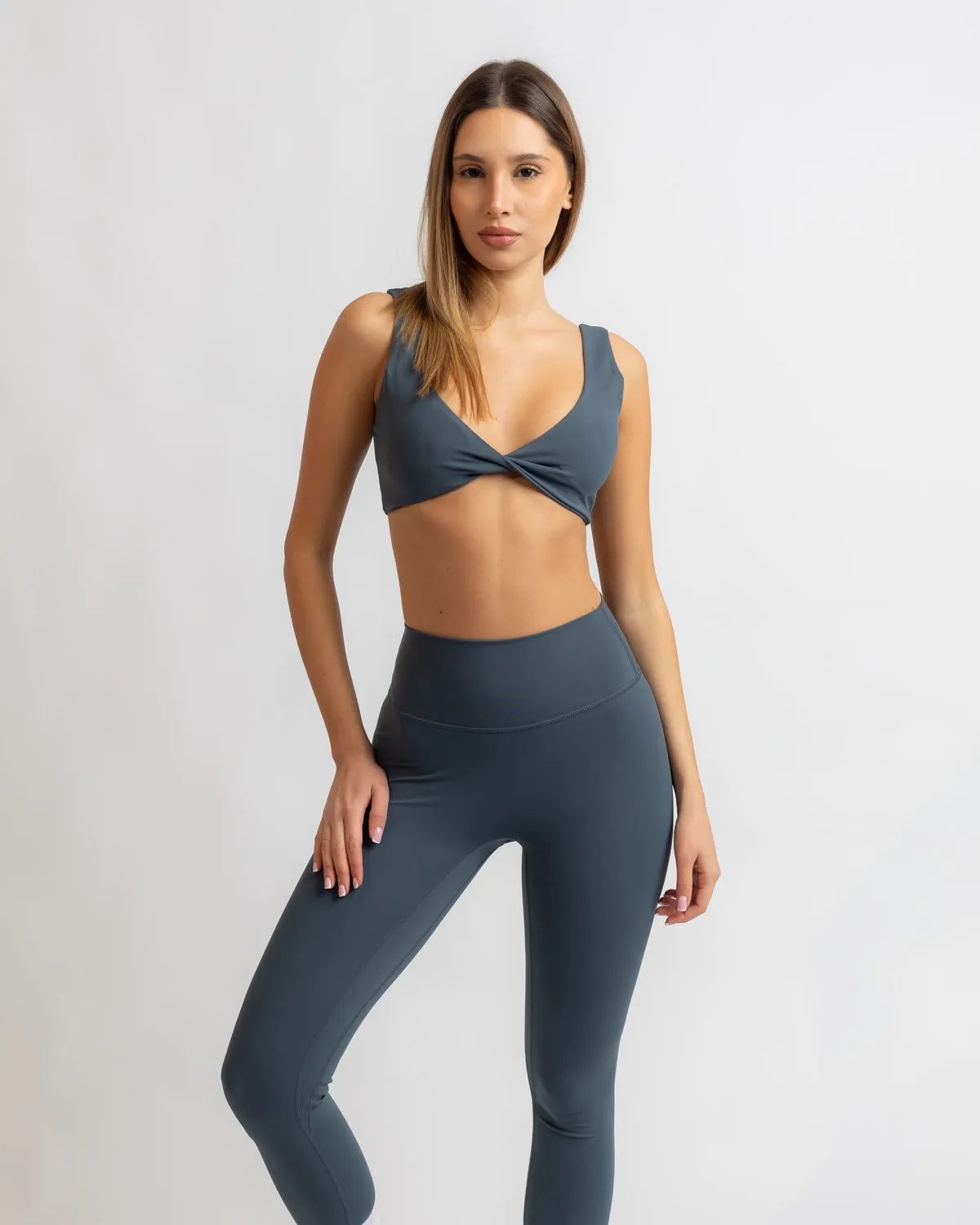Power Twist Bra - Midnight Blue