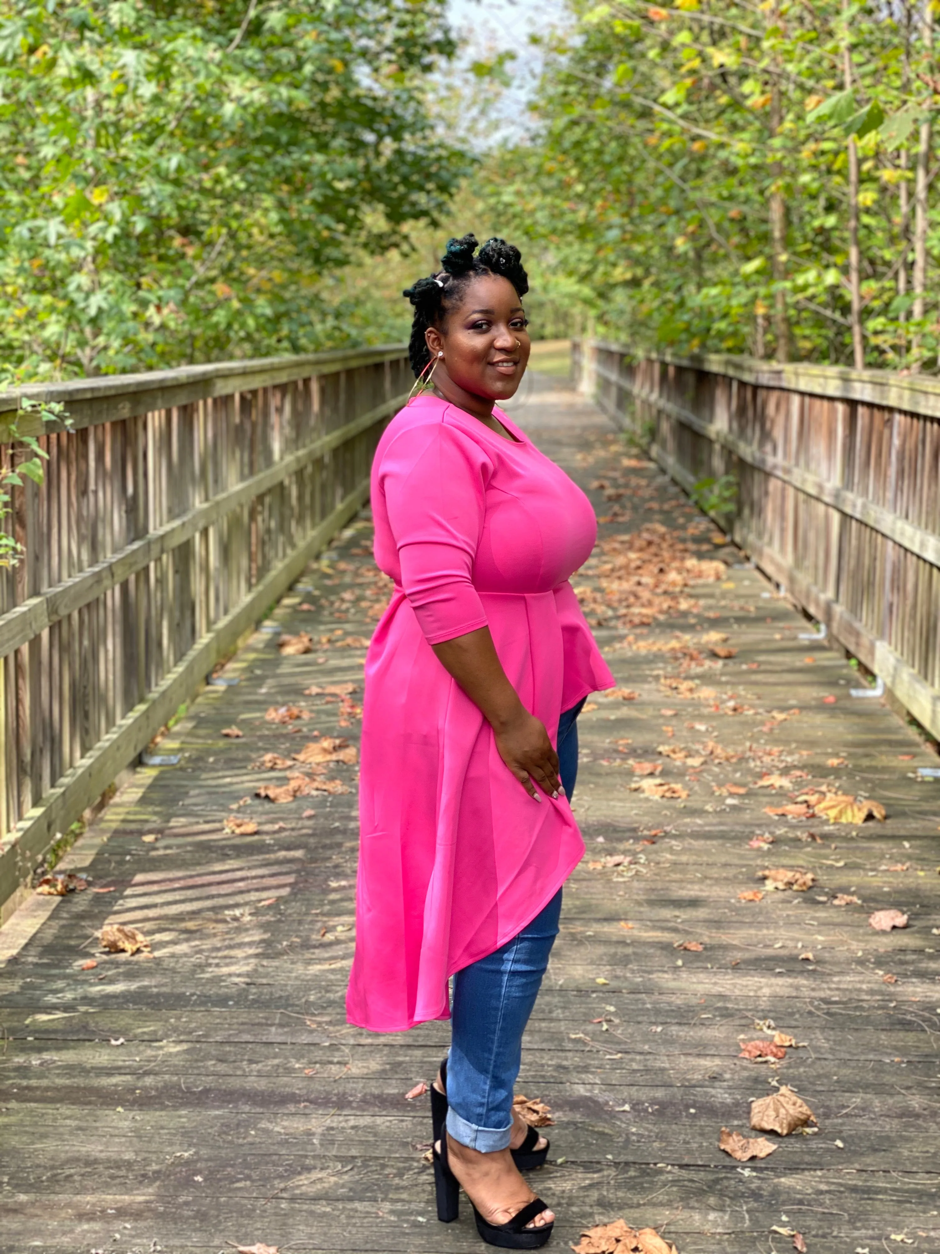 Pretty in Pink Peplum Top