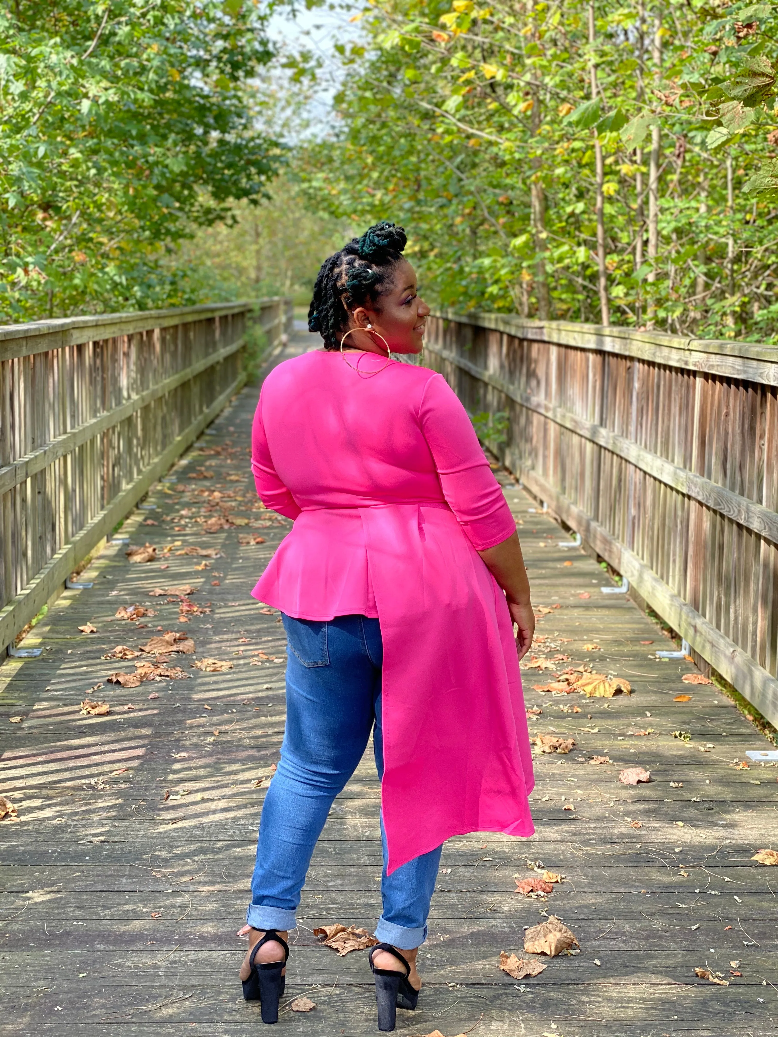 Pretty in Pink Peplum Top
