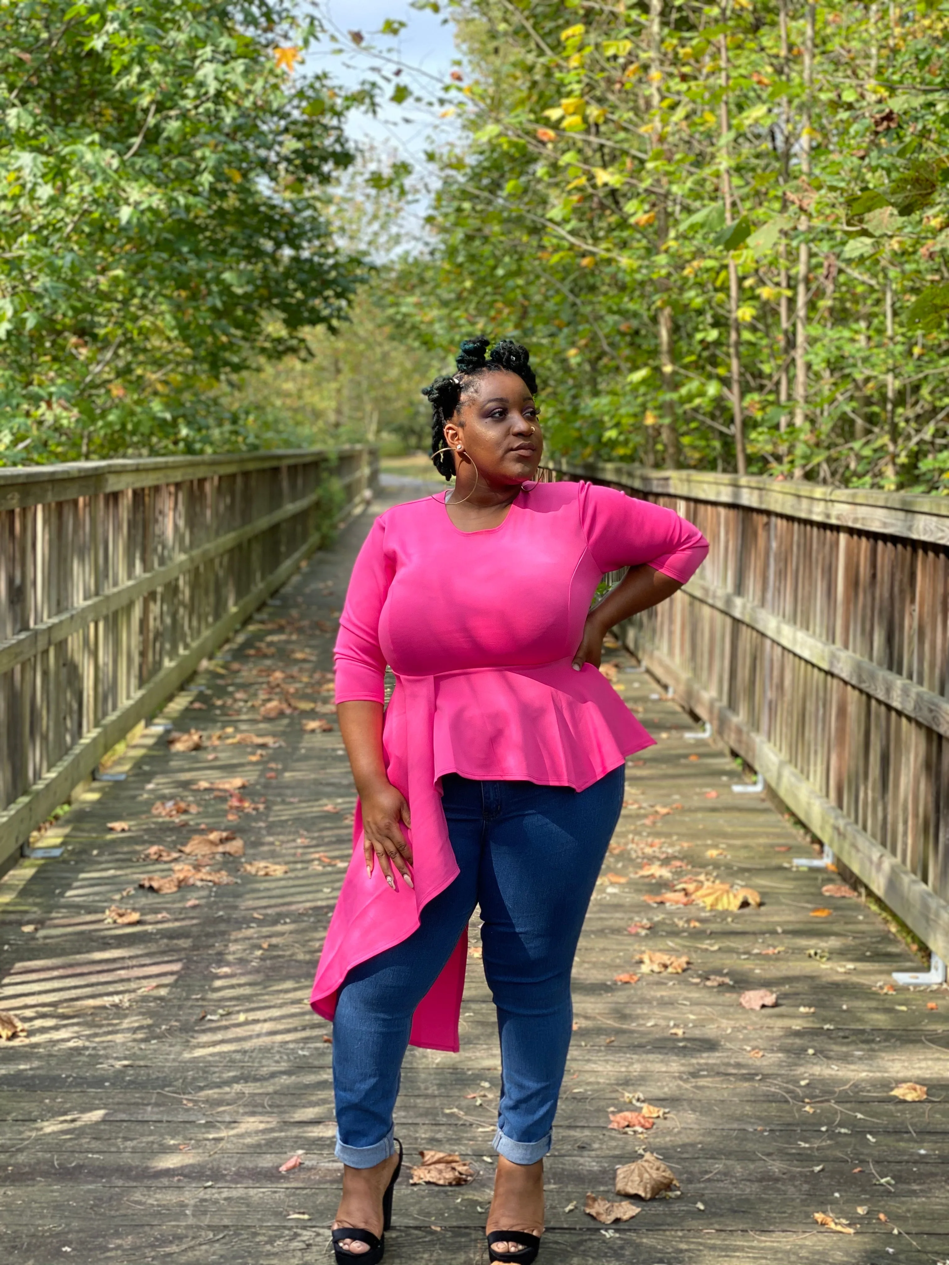 Pretty in Pink Peplum Top