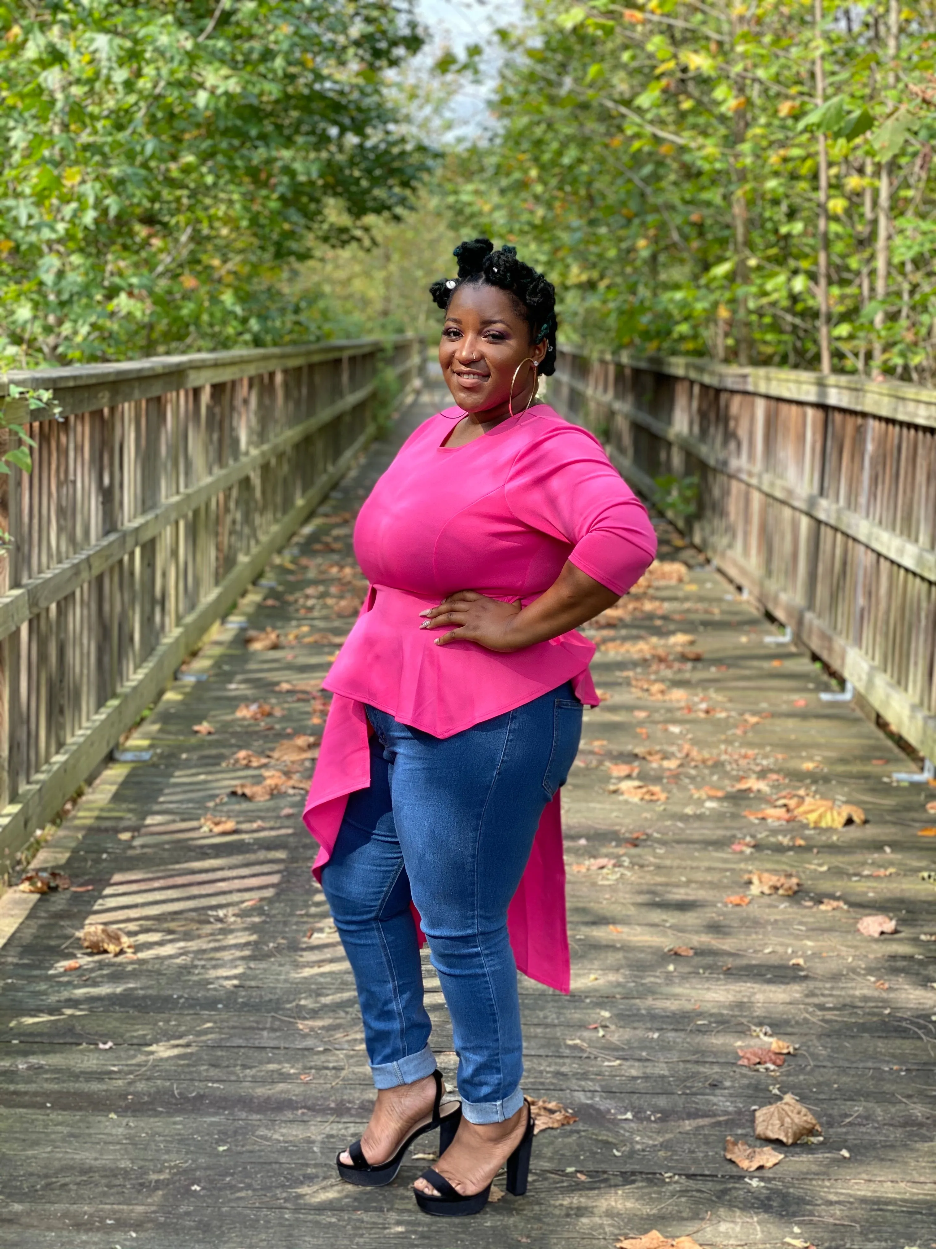 Pretty in Pink Peplum Top