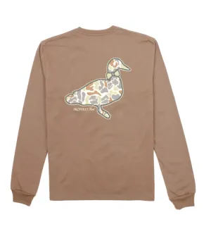 Properly Tied Field Camo Logo LS - Walnut