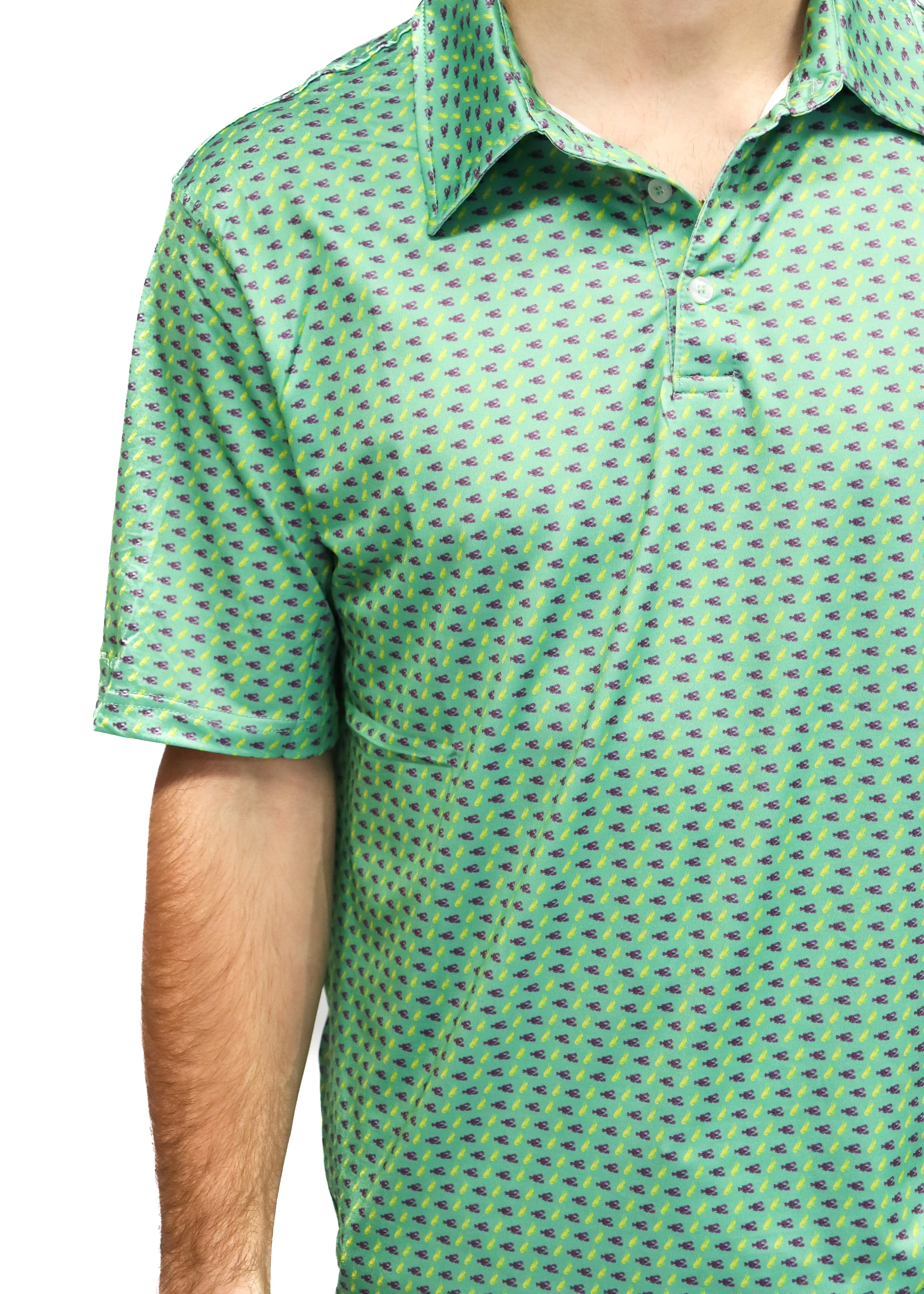Properly Tied Men's Inlet Polo - Mardi Craw Green