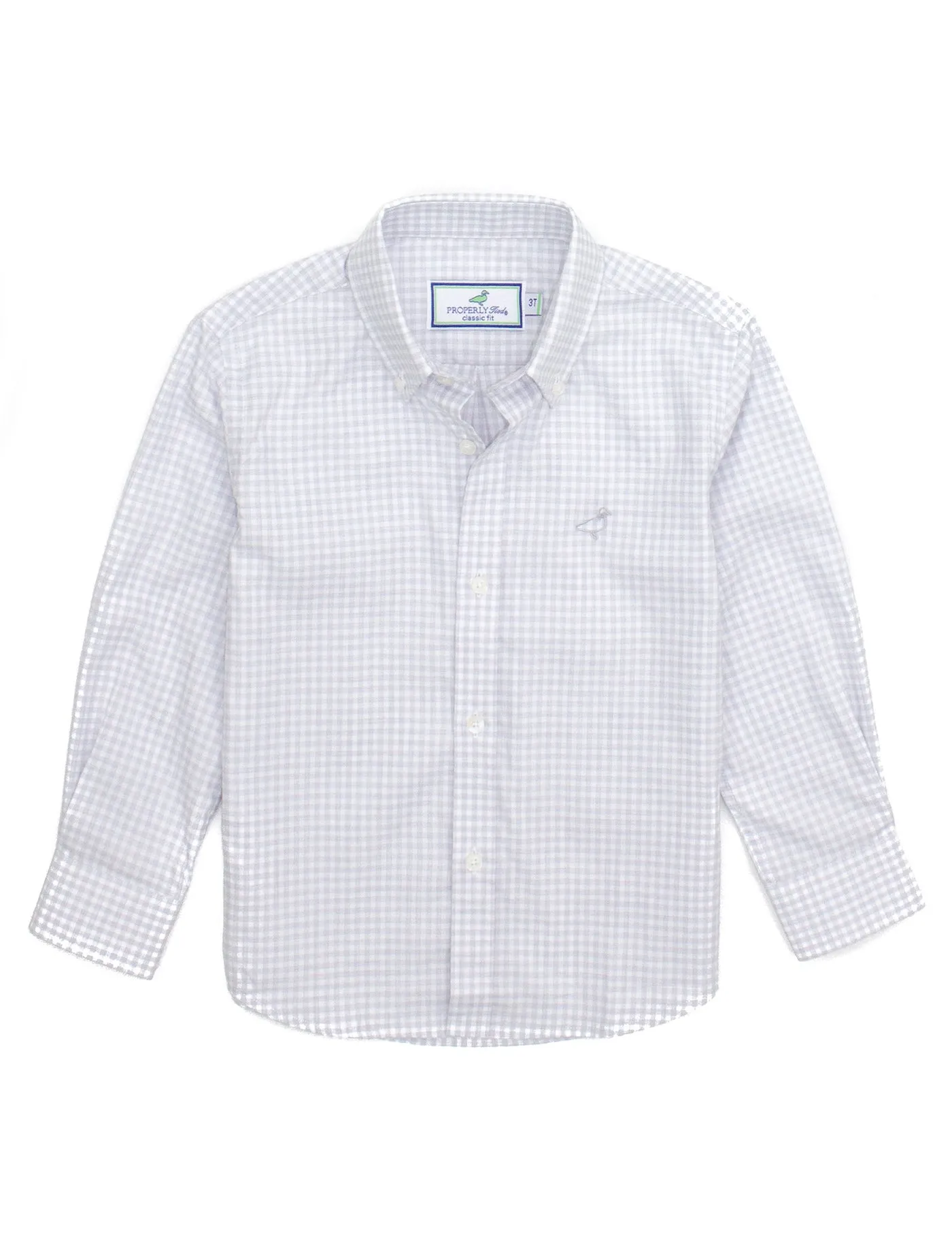Properly Tied Park Avenue Dress Shirt - Smoke Check