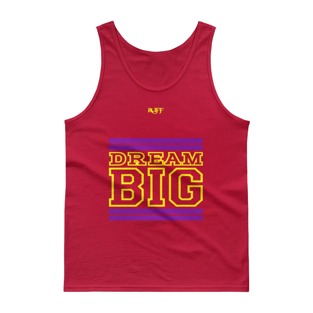 Purple and Yellow Dream Big Tank tops