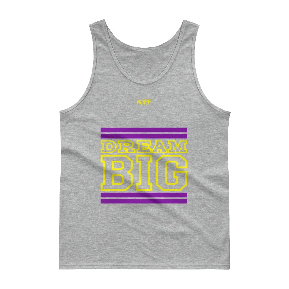 Purple and Yellow Dream Big Tank tops