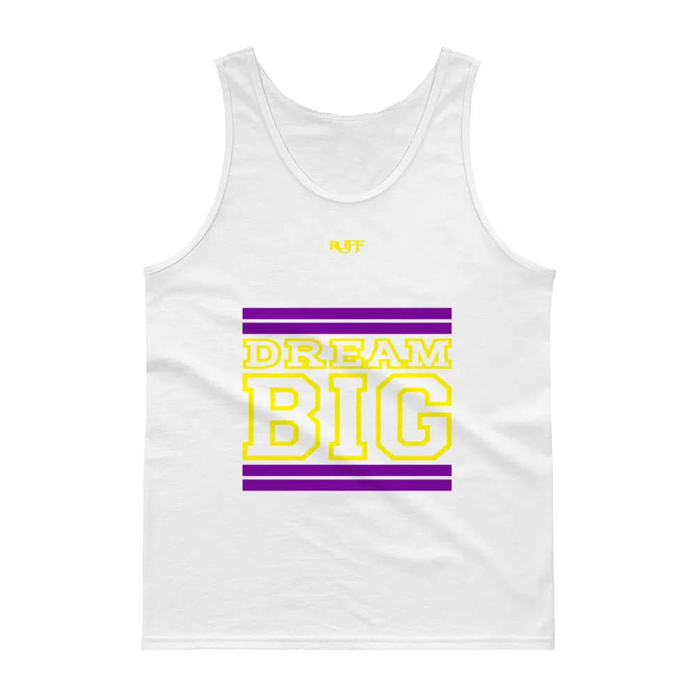 Purple and Yellow Dream Big Tank tops
