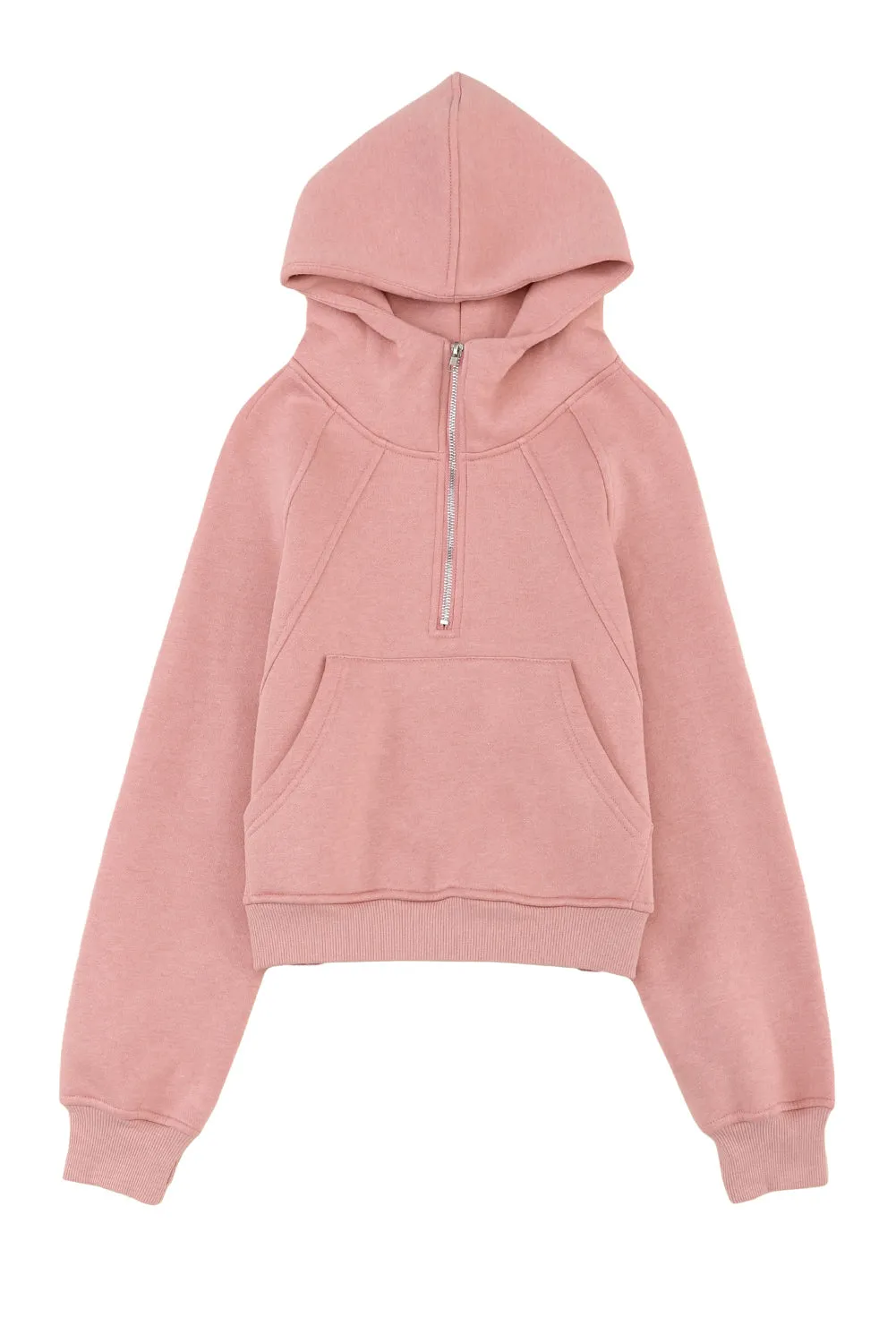 Quarter Zip Kangaroo Hoodie