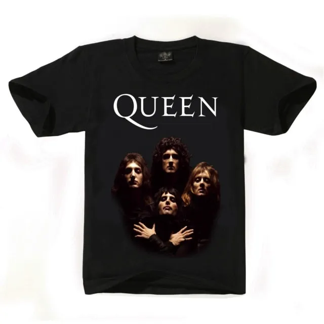 QUEEN Music T-Shirt Rock Band Men's Cotton Print Tops SJA