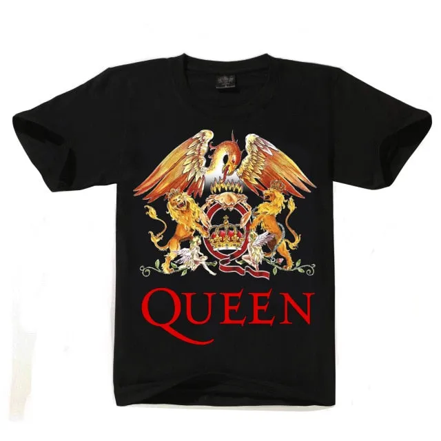 QUEEN Music T-Shirt Rock Band Men's Cotton Print Tops SJA