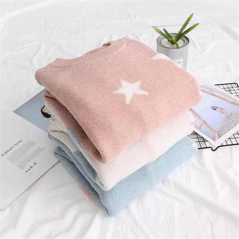 "CHIC MOON STAR PASTEL" SWEATER K122805