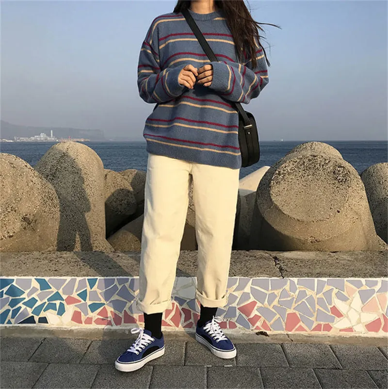 "CHIC STRIPED" SWEATER K102512
