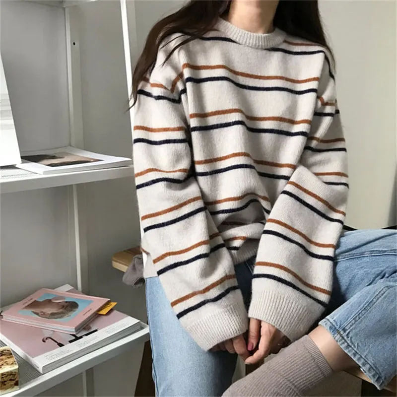 "CHIC STRIPED" SWEATER K102512