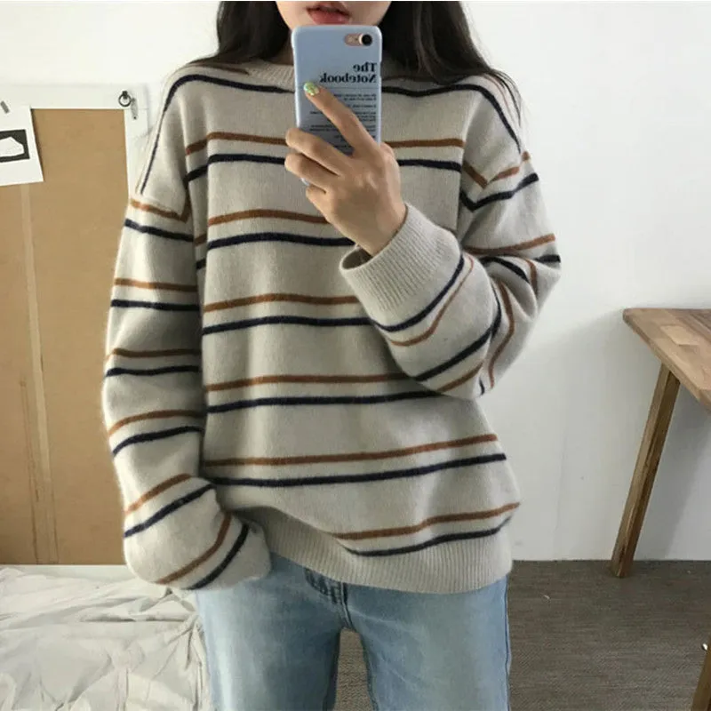 "CHIC STRIPED" SWEATER K102512