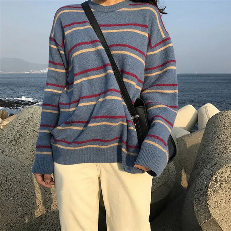 "CHIC STRIPED" SWEATER K102512