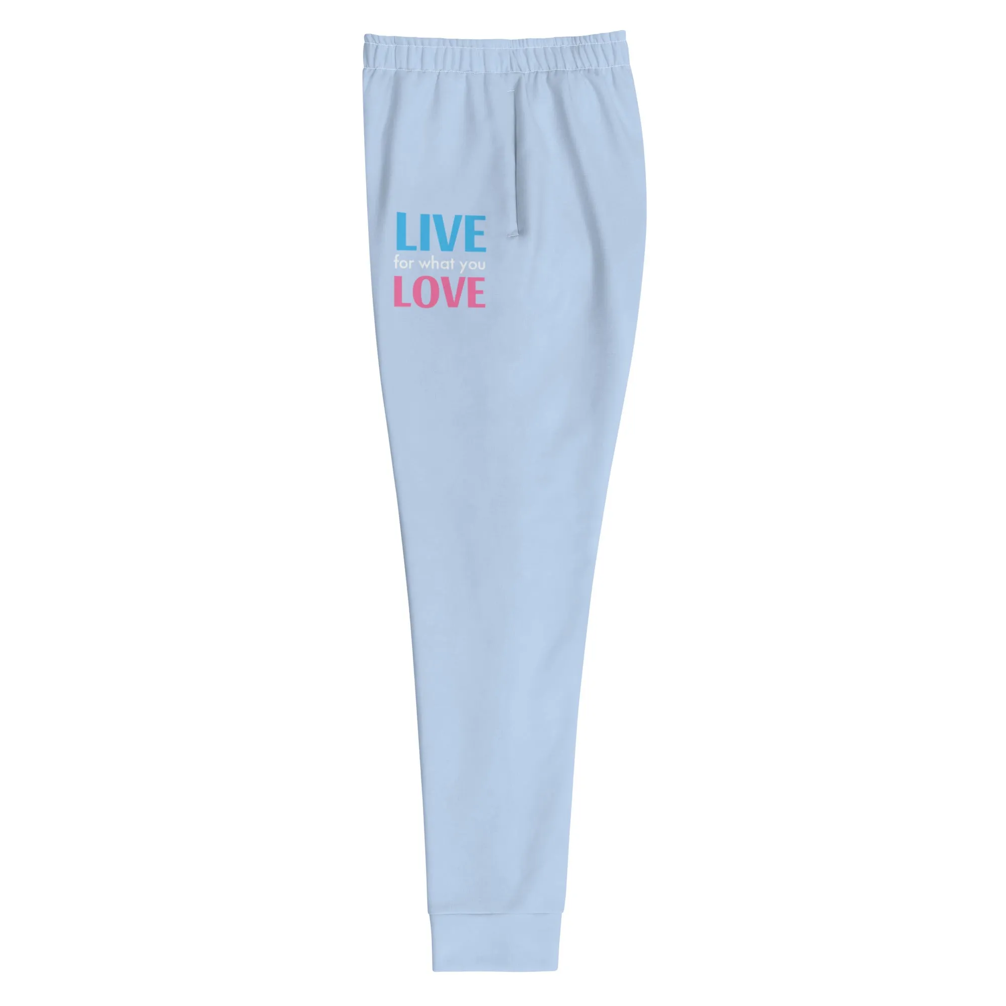 "LIVE FOR WHAT YOU LOVE" BY XCLUSIF POETIX LIGHT BLUE Women's Joggers