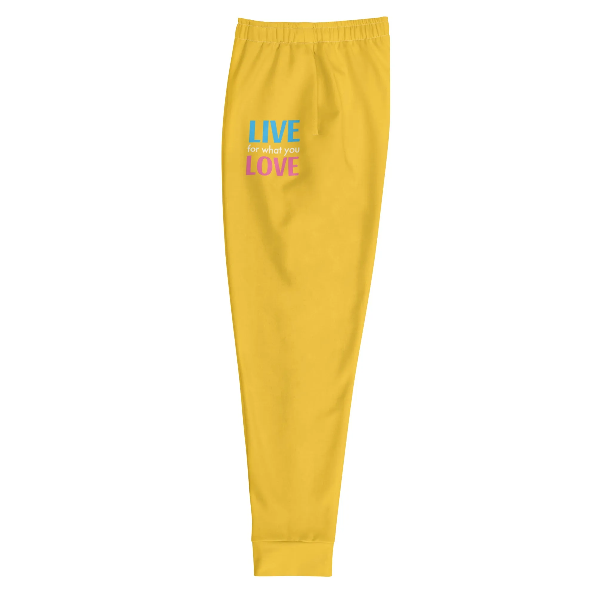 "LIVE FOR WHAT YOU LOVE" BY XCLUSIF POETIX YELLOW Men's Joggers