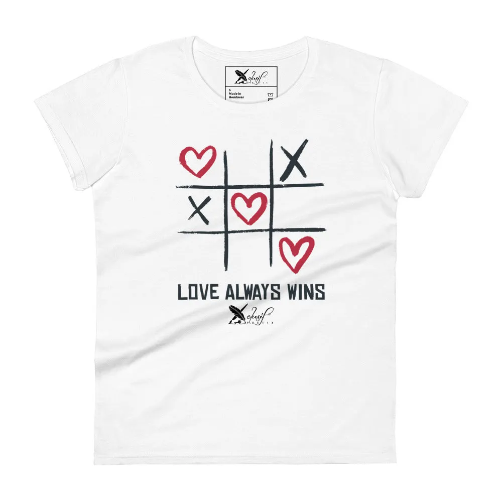 "LOVE ALWAYS WINS" BY XCLUSIF POETIX Women's short sleeve t-shirt