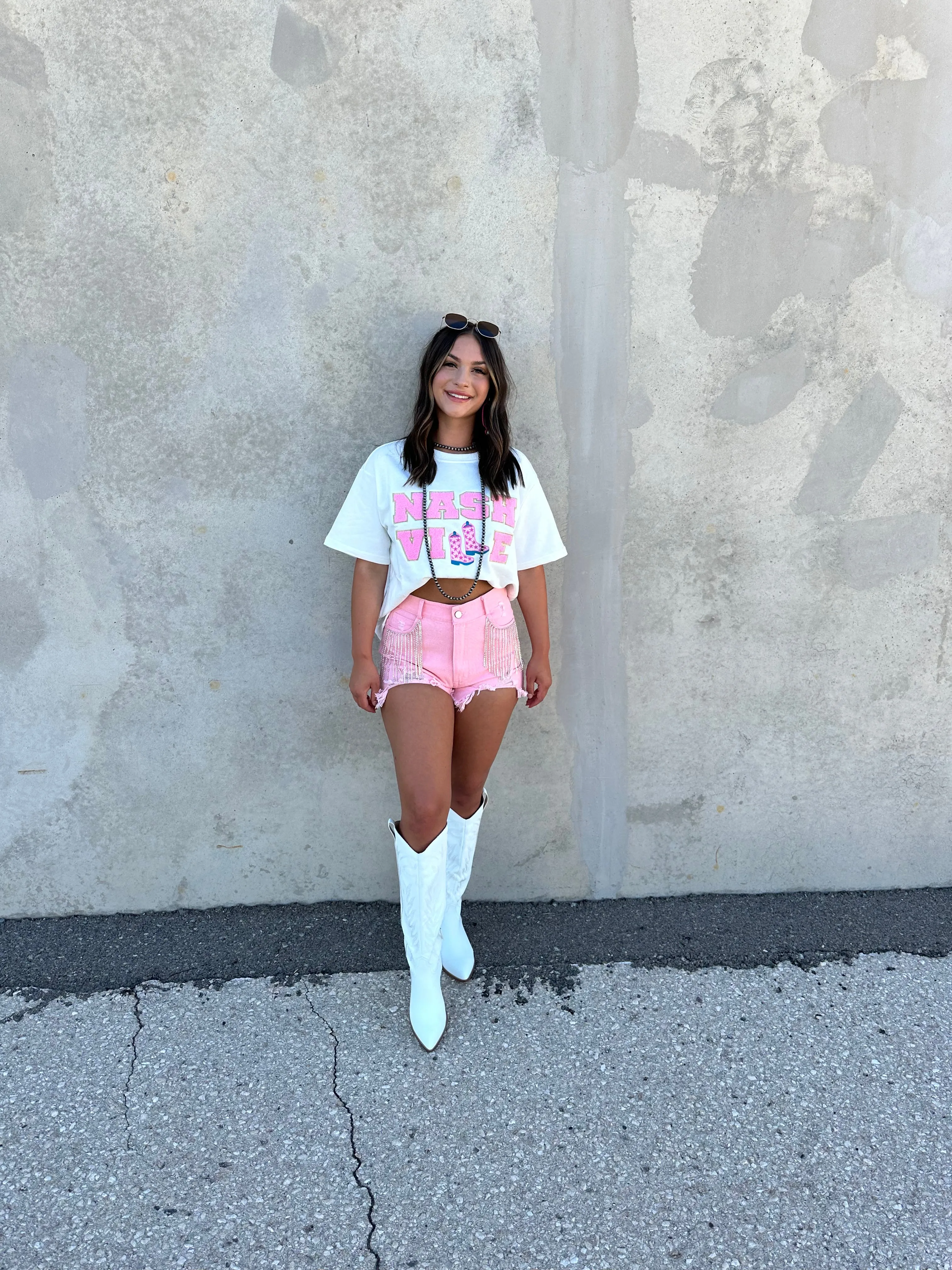"Nashville" White Tee
