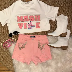 "Nashville" White Tee