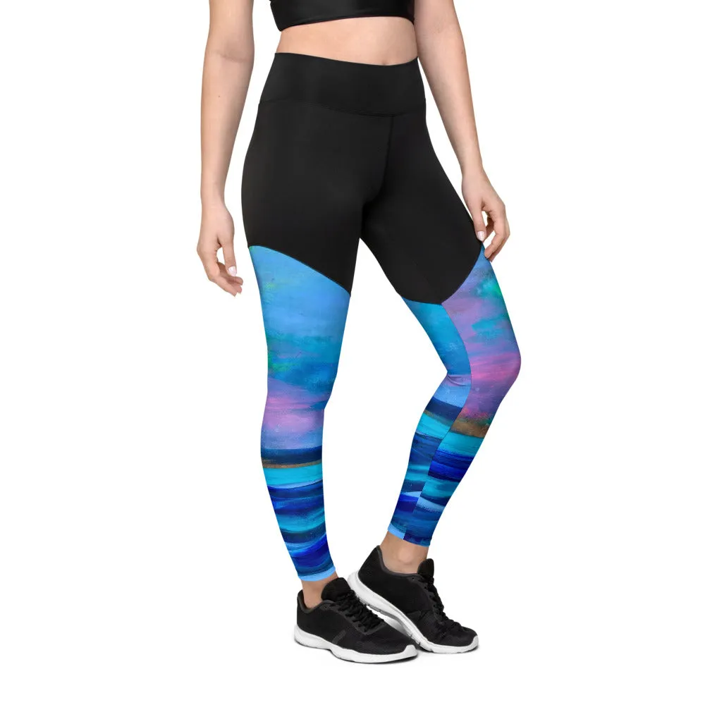 "Twilight At Bayshore" Sports Leggings